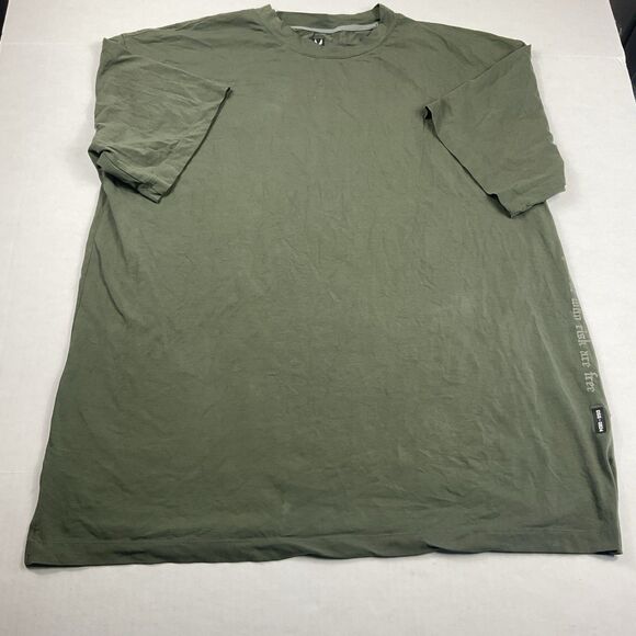 ASRV Mens Basic Athletic T-Shirt Green Short Sleeve Sportswear Tee Large FADE - Picture 1 of 11